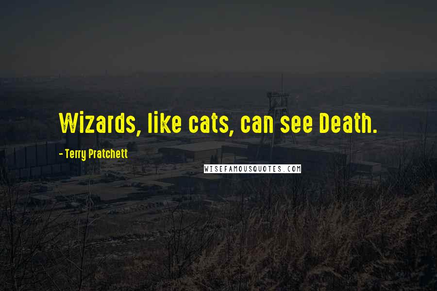 Terry Pratchett Quotes: Wizards, like cats, can see Death.