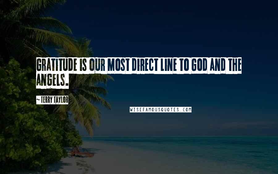 Terry Taylor Quotes: Gratitude is our most direct line to God and the angels.