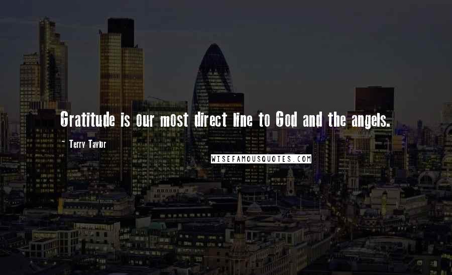 Terry Taylor Quotes: Gratitude is our most direct line to God and the angels.