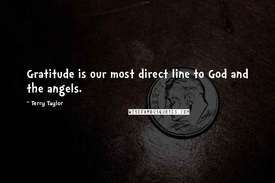 Terry Taylor Quotes: Gratitude is our most direct line to God and the angels.