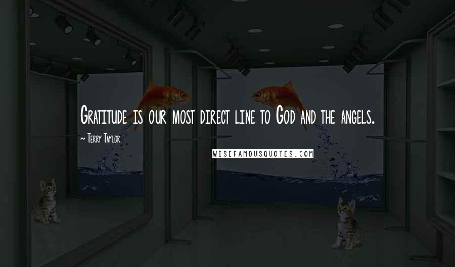 Terry Taylor Quotes: Gratitude is our most direct line to God and the angels.