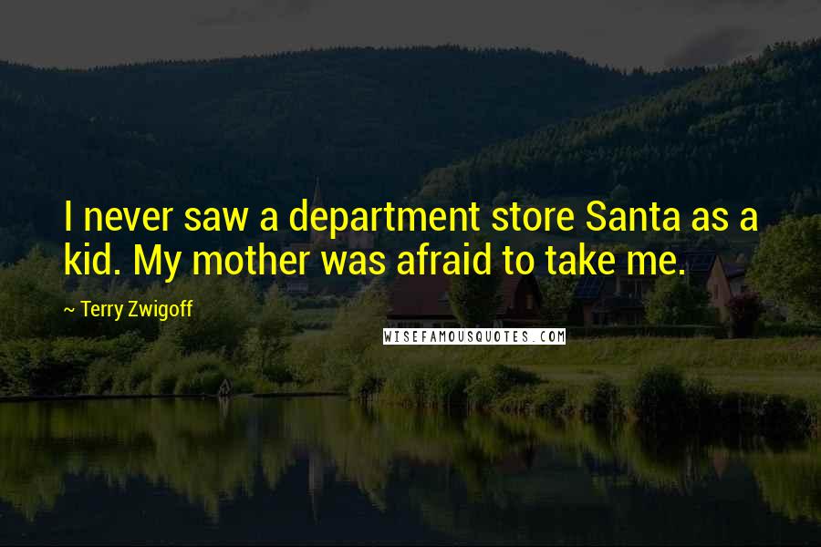 Terry Zwigoff Quotes: I never saw a department store Santa as a kid. My mother was afraid to take me.