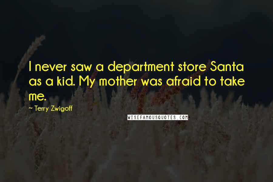 Terry Zwigoff Quotes: I never saw a department store Santa as a kid. My mother was afraid to take me.