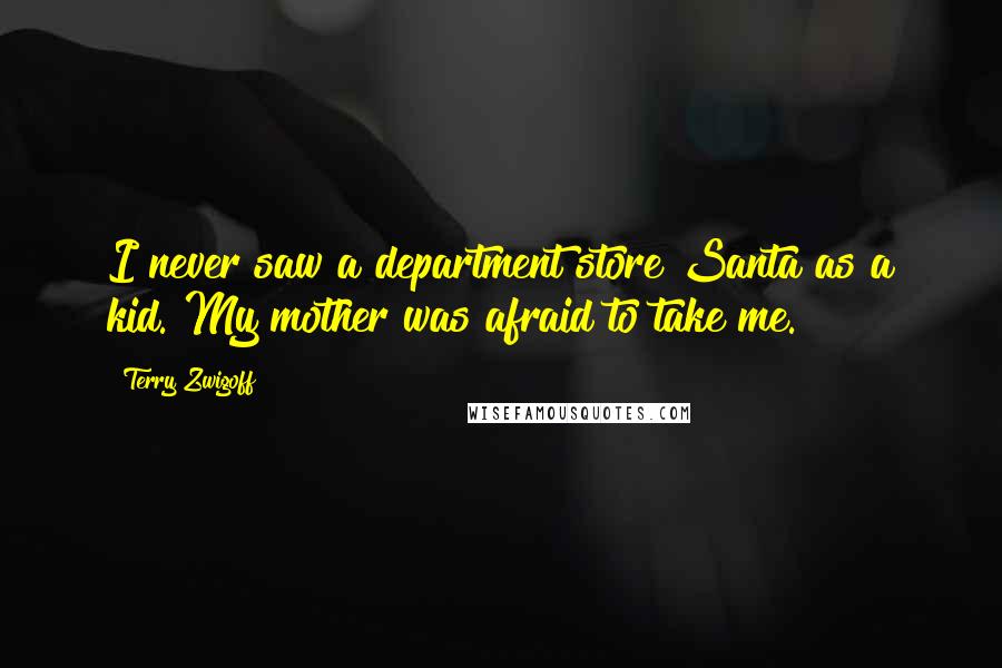 Terry Zwigoff Quotes: I never saw a department store Santa as a kid. My mother was afraid to take me.