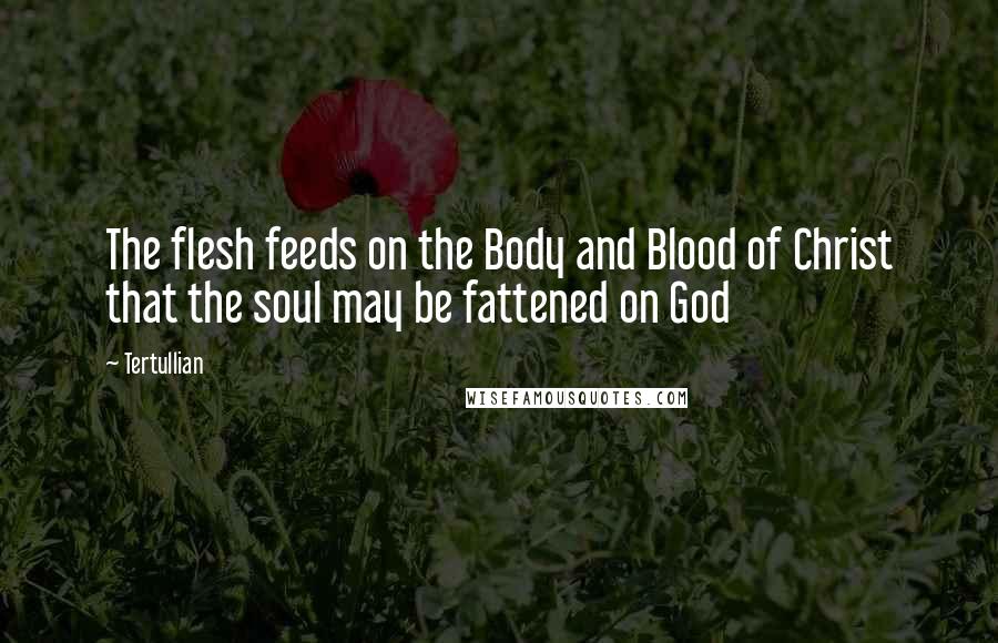 Tertullian Quotes: The flesh feeds on the Body and Blood of Christ that the soul may be fattened on God