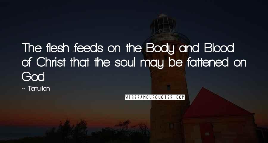 Tertullian Quotes: The flesh feeds on the Body and Blood of Christ that the soul may be fattened on God