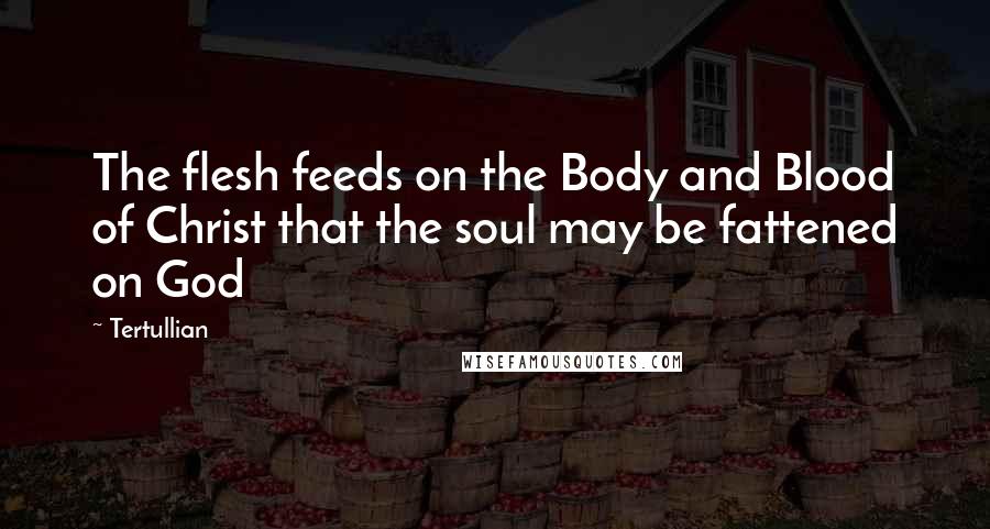 Tertullian Quotes: The flesh feeds on the Body and Blood of Christ that the soul may be fattened on God