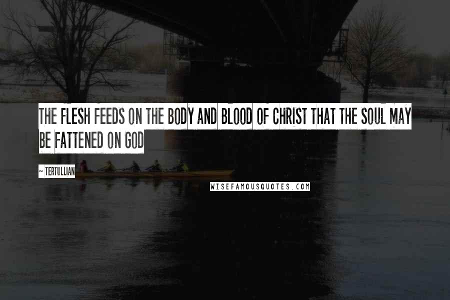 Tertullian Quotes: The flesh feeds on the Body and Blood of Christ that the soul may be fattened on God