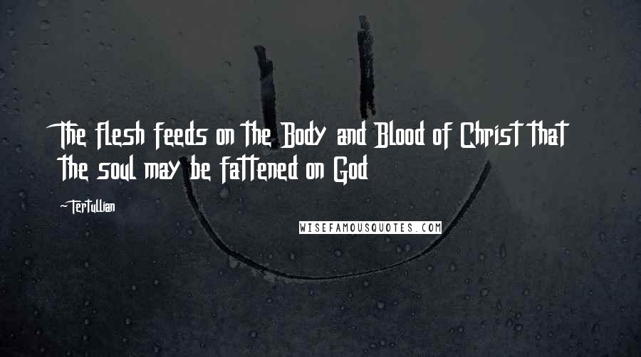 Tertullian Quotes: The flesh feeds on the Body and Blood of Christ that the soul may be fattened on God