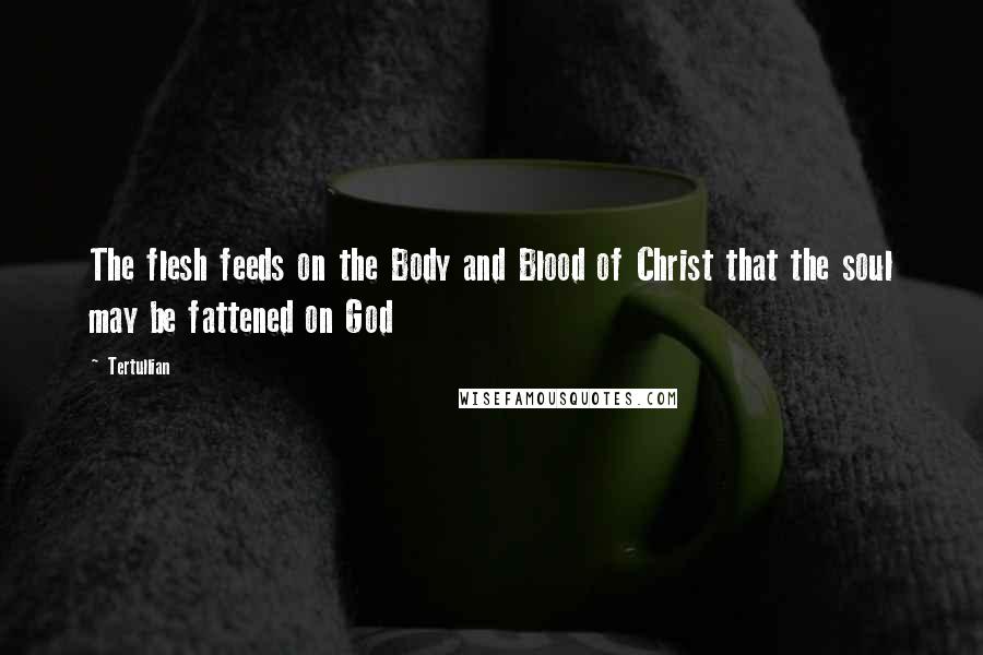 Tertullian Quotes: The flesh feeds on the Body and Blood of Christ that the soul may be fattened on God