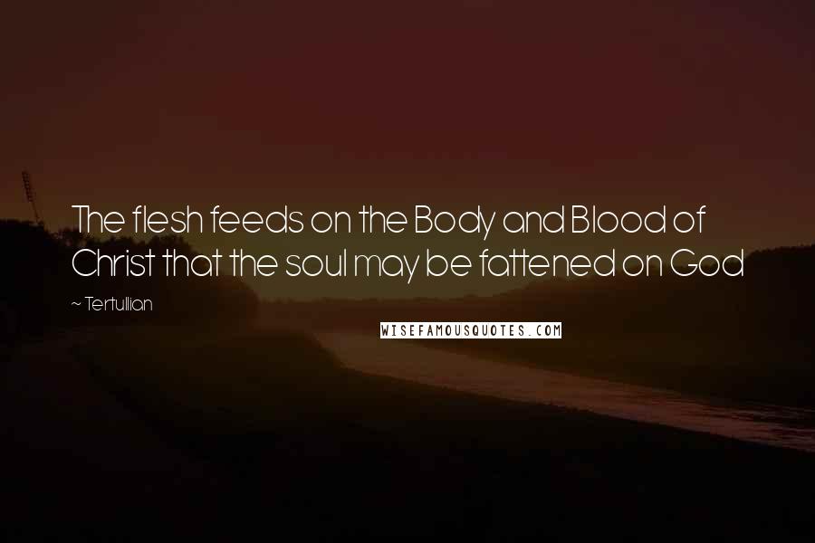 Tertullian Quotes: The flesh feeds on the Body and Blood of Christ that the soul may be fattened on God