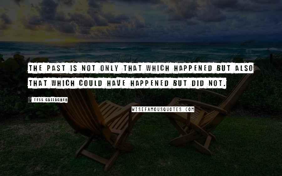 Tess Gallagher Quotes: The past is not only that which happened but also that which could have happened but did not.