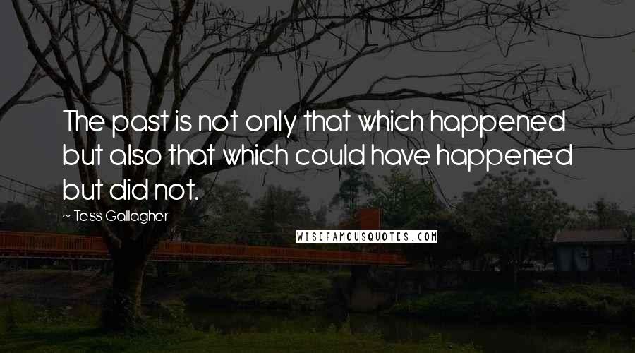 Tess Gallagher Quotes: The past is not only that which happened but also that which could have happened but did not.