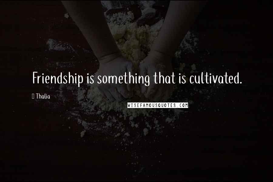 Thalia Quotes: Friendship is something that is cultivated.