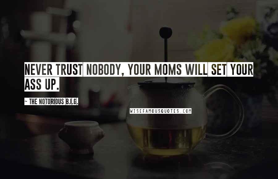 The Notorious B.I.G. Quotes: Never trust nobody, your moms will set your ass up.