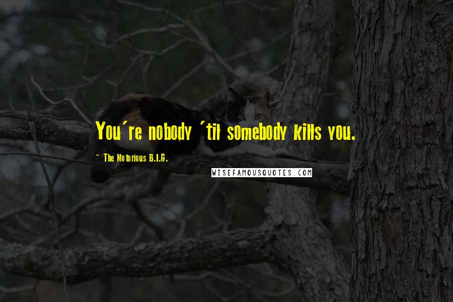 The Notorious B.I.G. Quotes: You're nobody 'til somebody kills you.