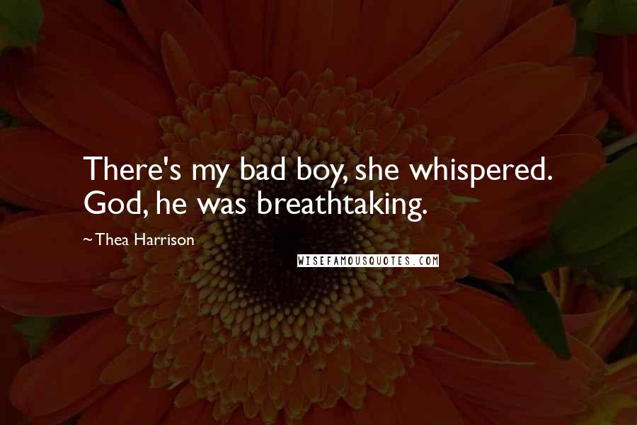 Thea Harrison Quotes: There's my bad boy, she whispered. God, he was breathtaking.