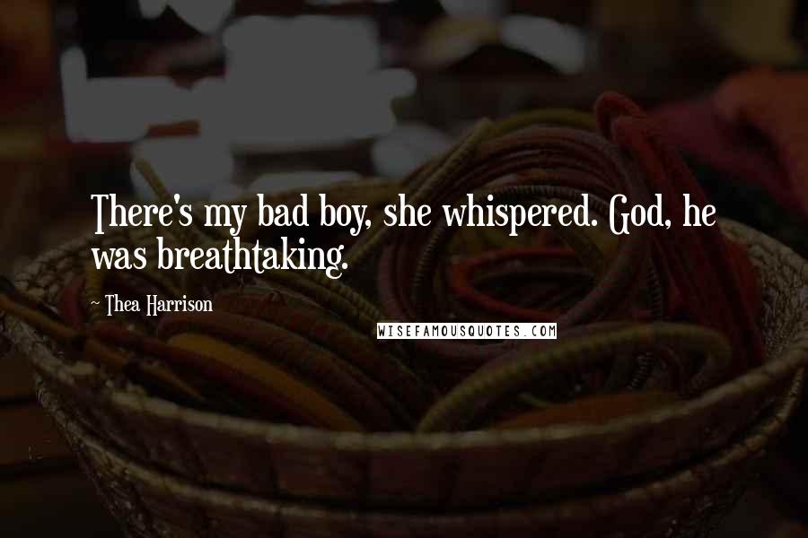 Thea Harrison Quotes: There's my bad boy, she whispered. God, he was breathtaking.