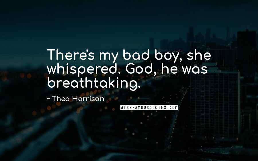 Thea Harrison Quotes: There's my bad boy, she whispered. God, he was breathtaking.