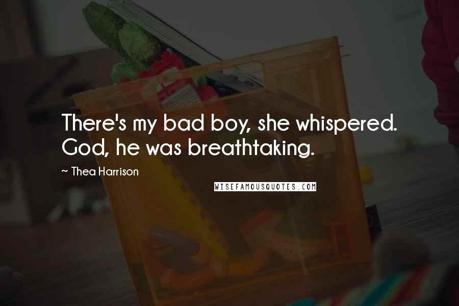 Thea Harrison Quotes: There's my bad boy, she whispered. God, he was breathtaking.