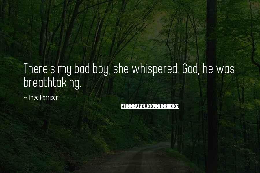 Thea Harrison Quotes: There's my bad boy, she whispered. God, he was breathtaking.