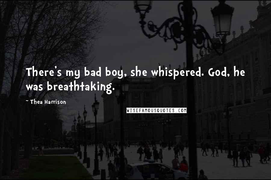 Thea Harrison Quotes: There's my bad boy, she whispered. God, he was breathtaking.