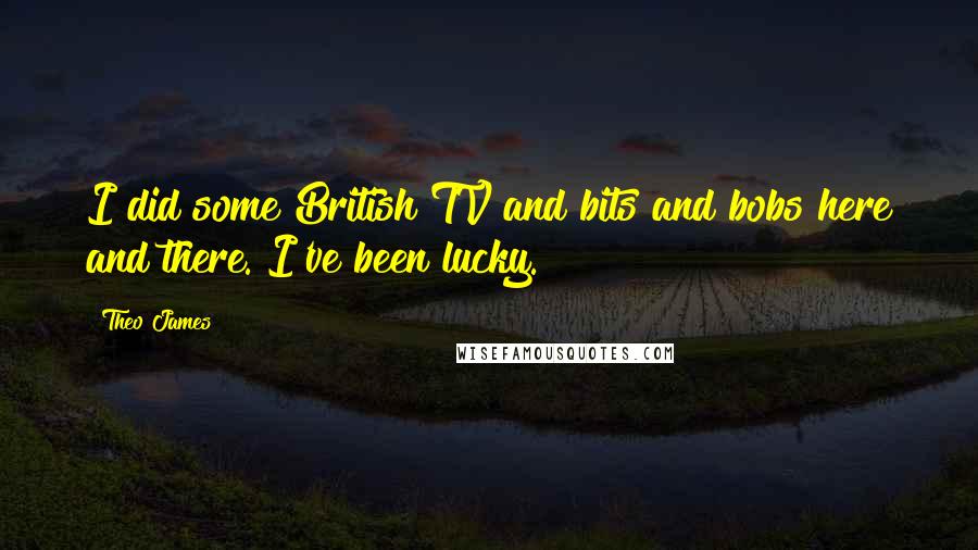 Theo James Quotes: I did some British TV and bits and bobs here and there. I've been lucky.