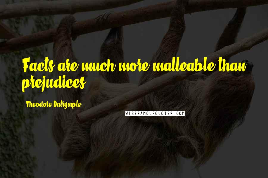 Theodore Dalrymple Quotes: Facts are much more malleable than prejudices.