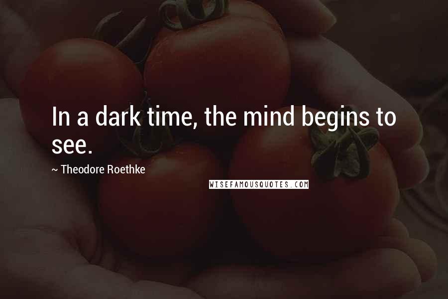 Theodore Roethke Quotes: In a dark time, the mind begins to see.