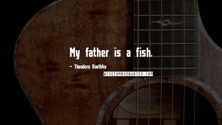 Theodore Roethke Quotes: My father is a fish.