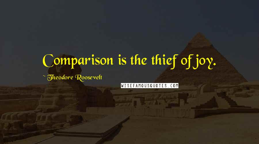 Theodore Roosevelt Quotes: Comparison is the thief of joy.