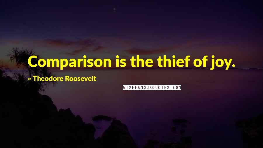 Theodore Roosevelt Quotes: Comparison is the thief of joy.