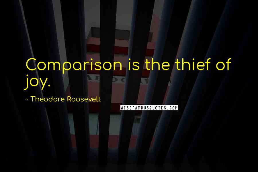 Theodore Roosevelt Quotes: Comparison is the thief of joy.