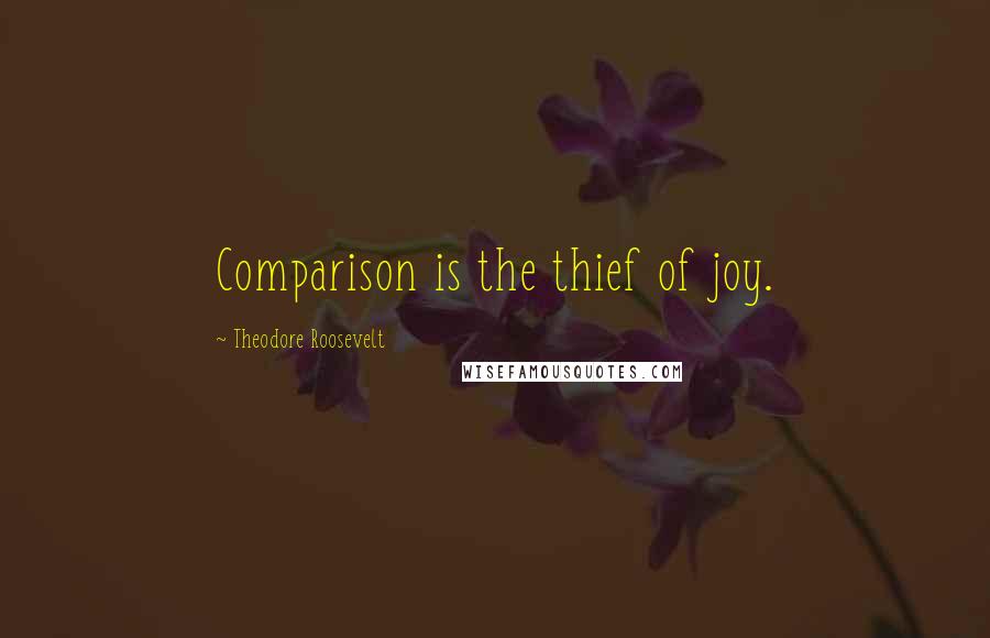 Theodore Roosevelt Quotes: Comparison is the thief of joy.