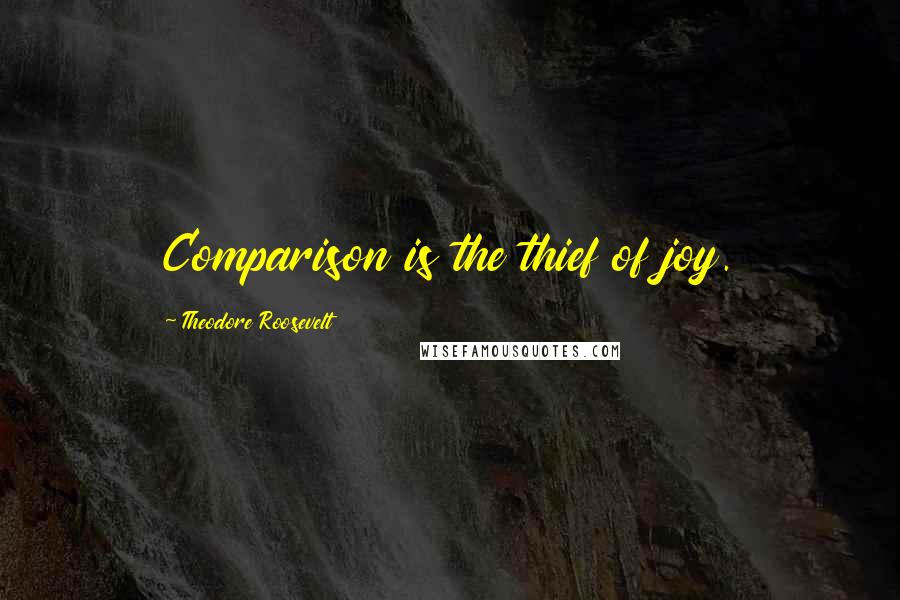 Theodore Roosevelt Quotes: Comparison is the thief of joy.