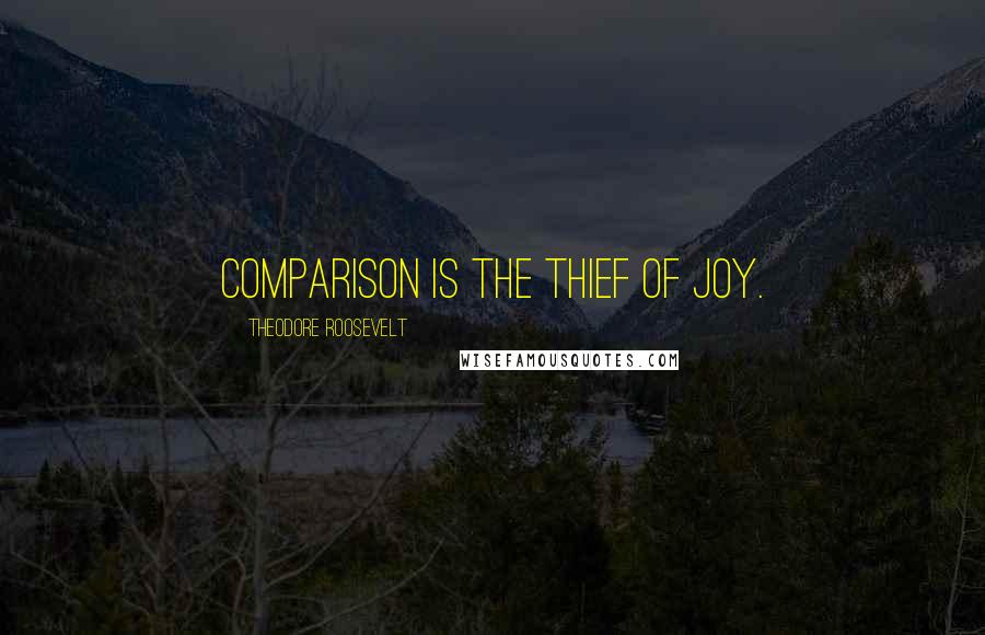 Theodore Roosevelt Quotes: Comparison is the thief of joy.