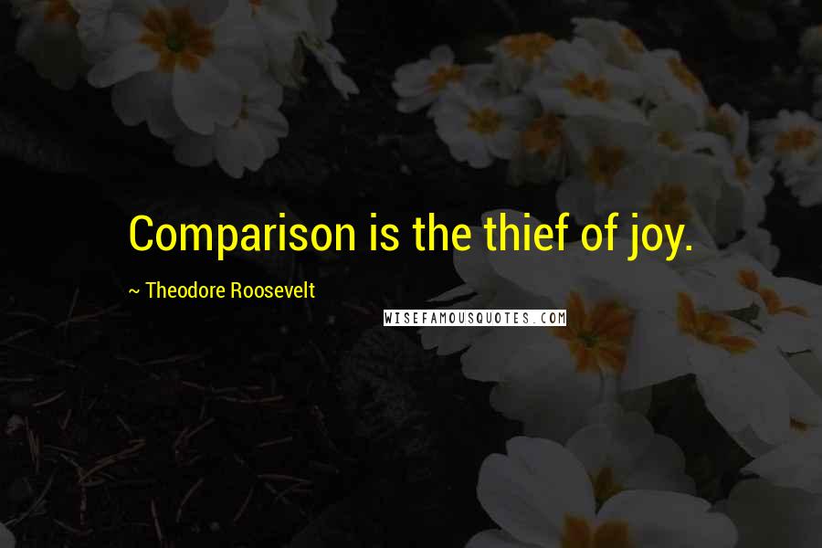 Theodore Roosevelt Quotes: Comparison is the thief of joy.