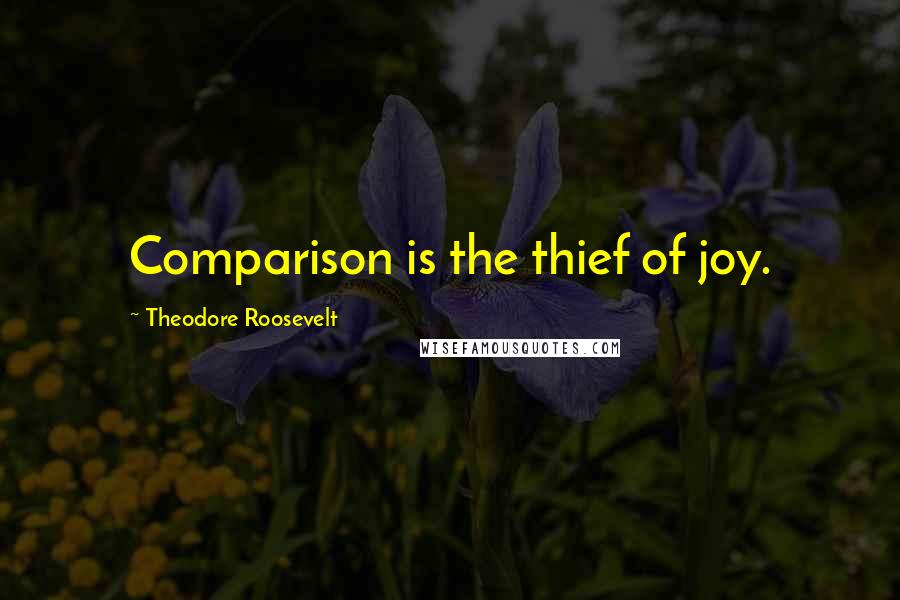 Theodore Roosevelt Quotes: Comparison is the thief of joy.