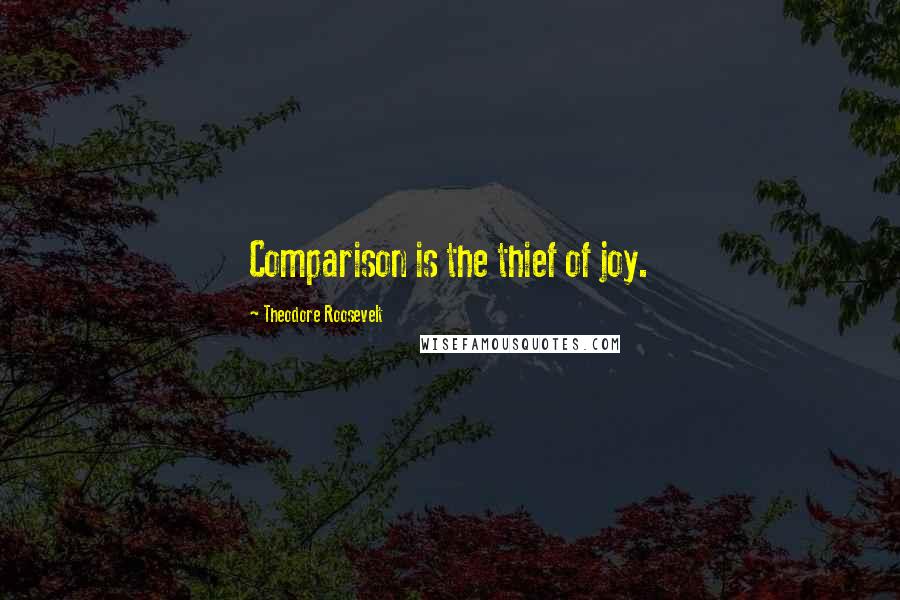 Theodore Roosevelt Quotes: Comparison is the thief of joy.