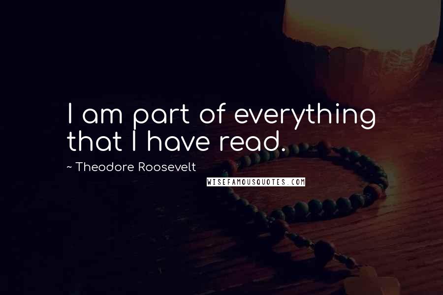 Theodore Roosevelt Quotes: I am part of everything that I have read.