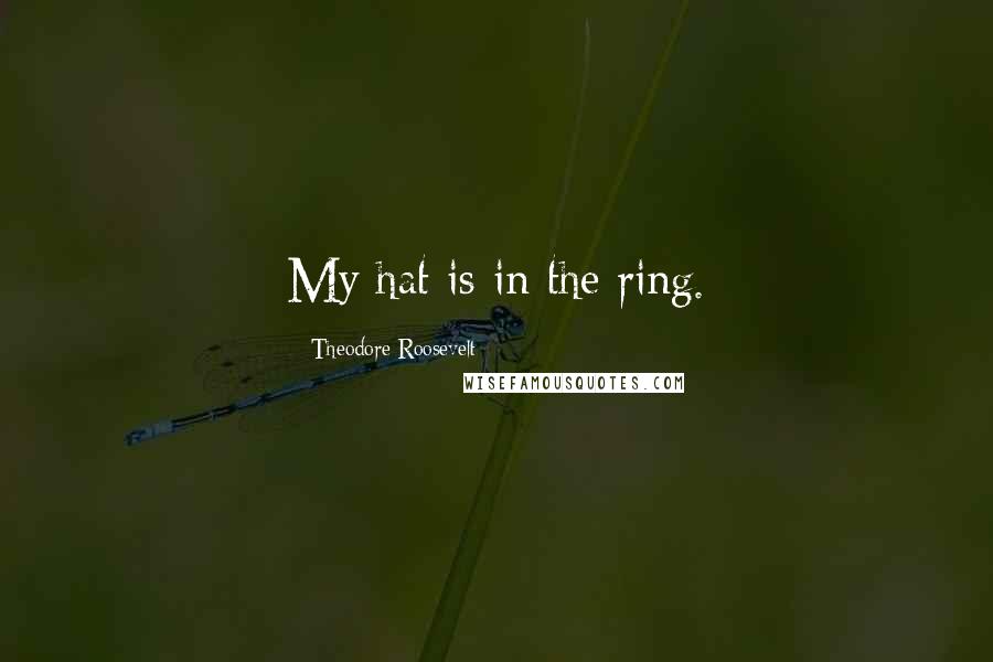 Theodore Roosevelt Quotes: My hat is in the ring.