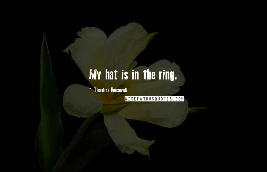 Theodore Roosevelt Quotes: My hat is in the ring.