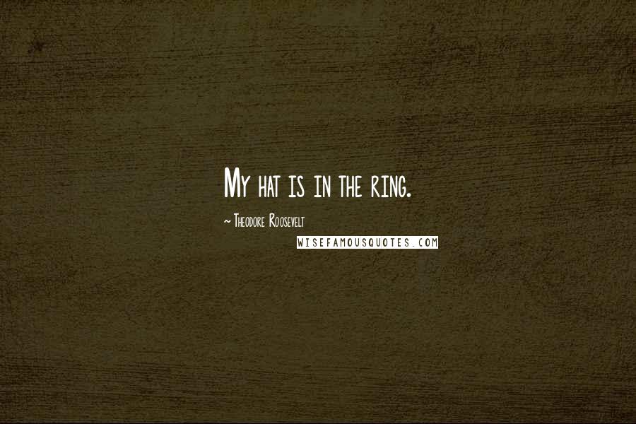 Theodore Roosevelt Quotes: My hat is in the ring.