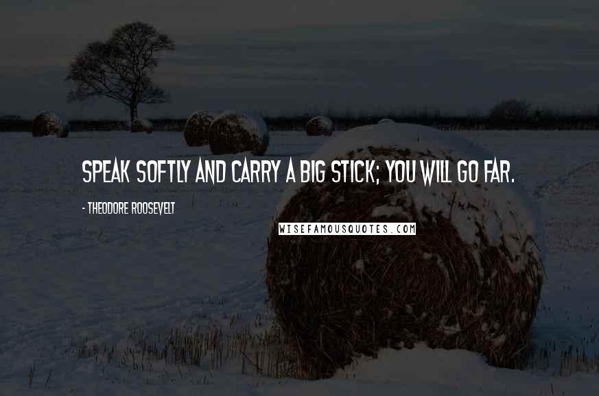 Theodore Roosevelt Quotes: Speak softly and carry a big stick; you will go far.