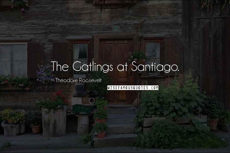 Theodore Roosevelt Quotes: The Gatlings at Santiago.