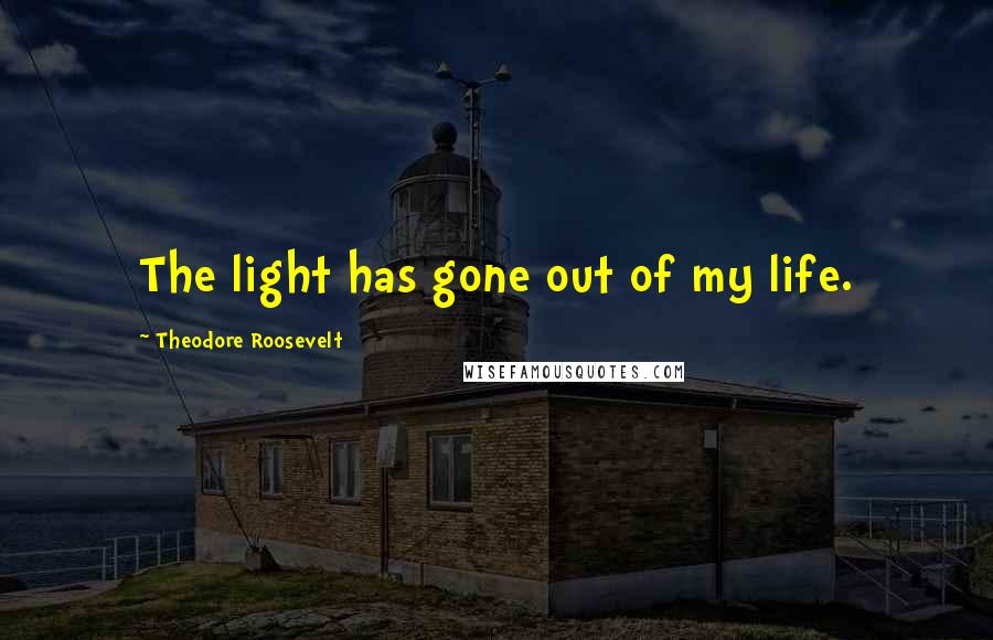 Theodore Roosevelt Quotes: The light has gone out of my life.