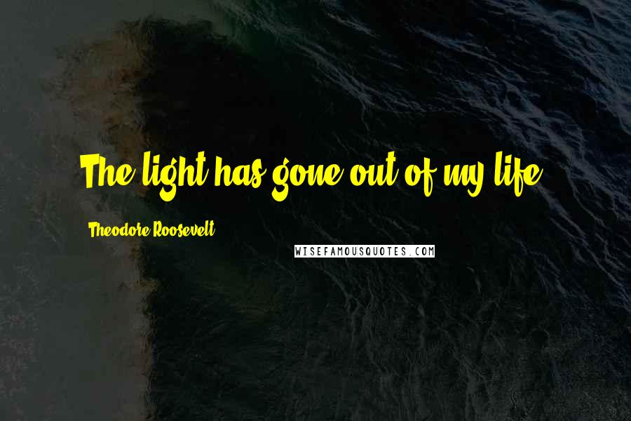 Theodore Roosevelt Quotes: The light has gone out of my life.