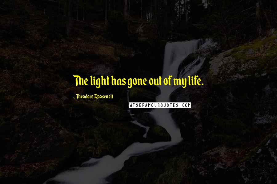 Theodore Roosevelt Quotes: The light has gone out of my life.
