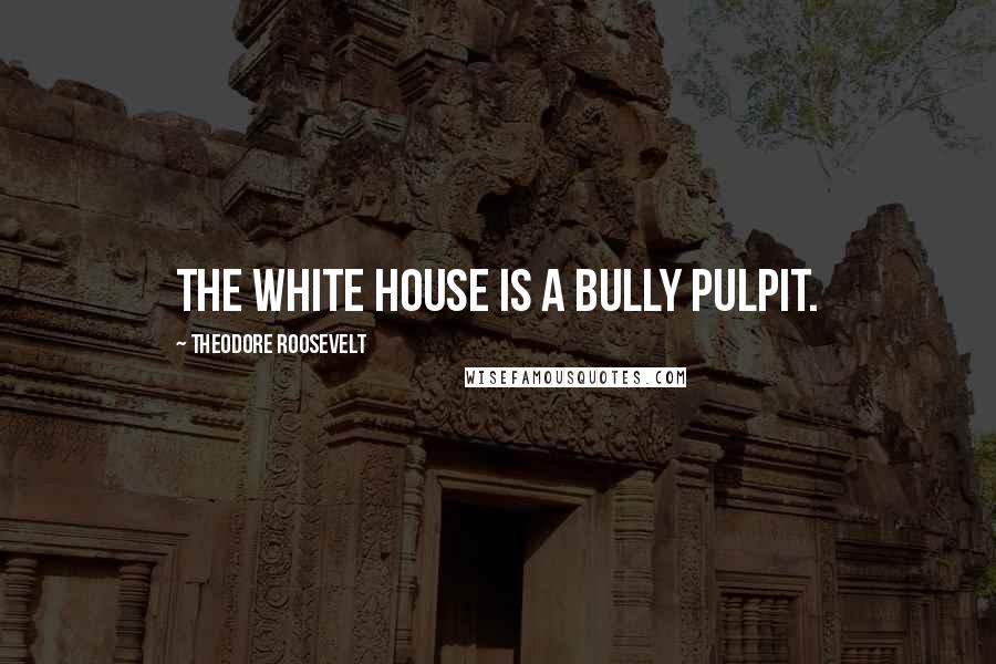 Theodore Roosevelt Quotes: The White House is a bully pulpit.