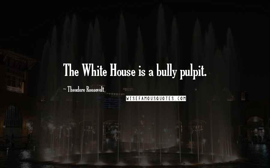 Theodore Roosevelt Quotes: The White House is a bully pulpit.